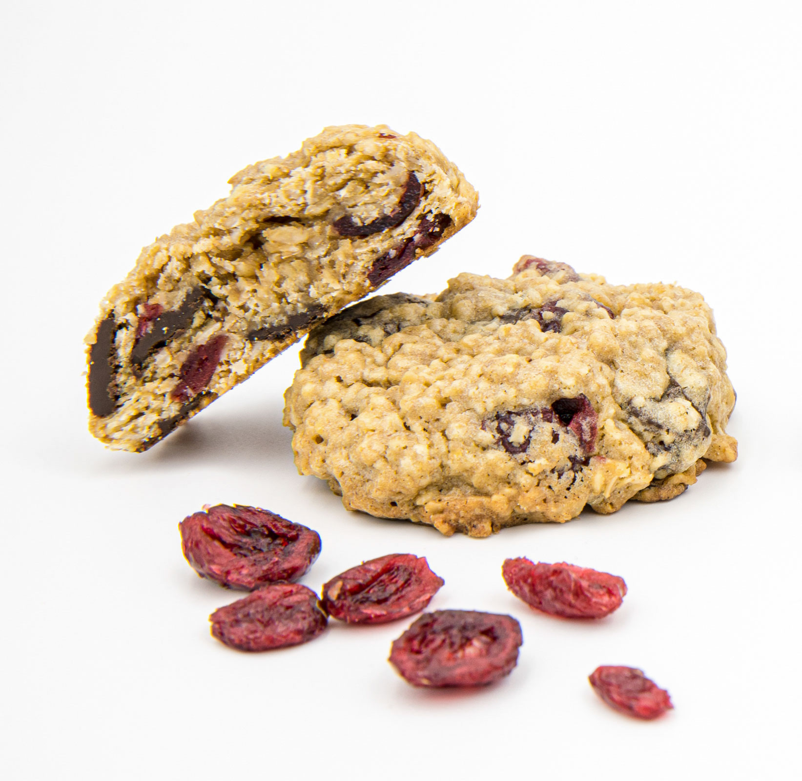 with cranberries in halves, apple juice infused