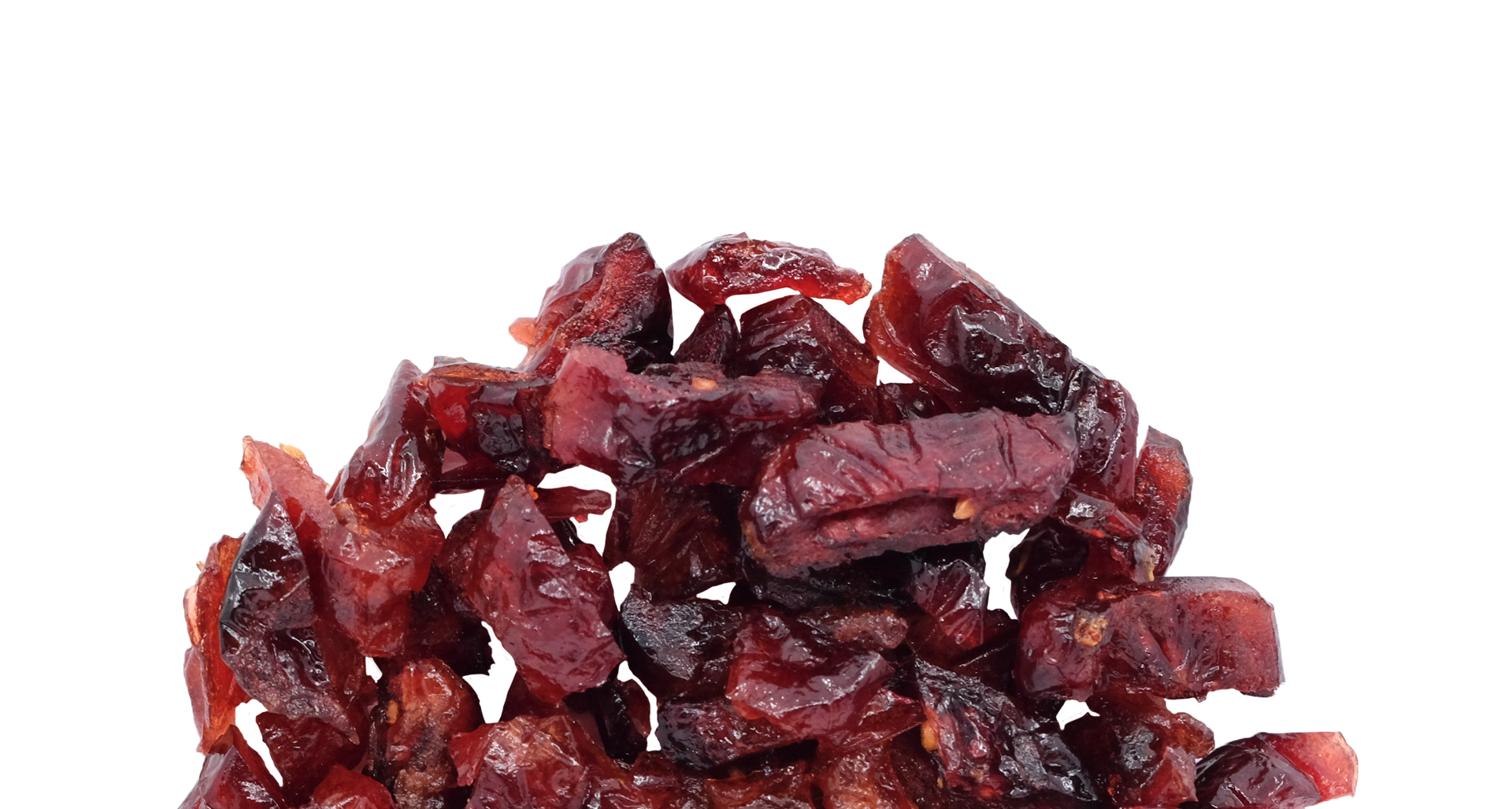 Organic, sliced, dried and unsweetened cranberry supplier