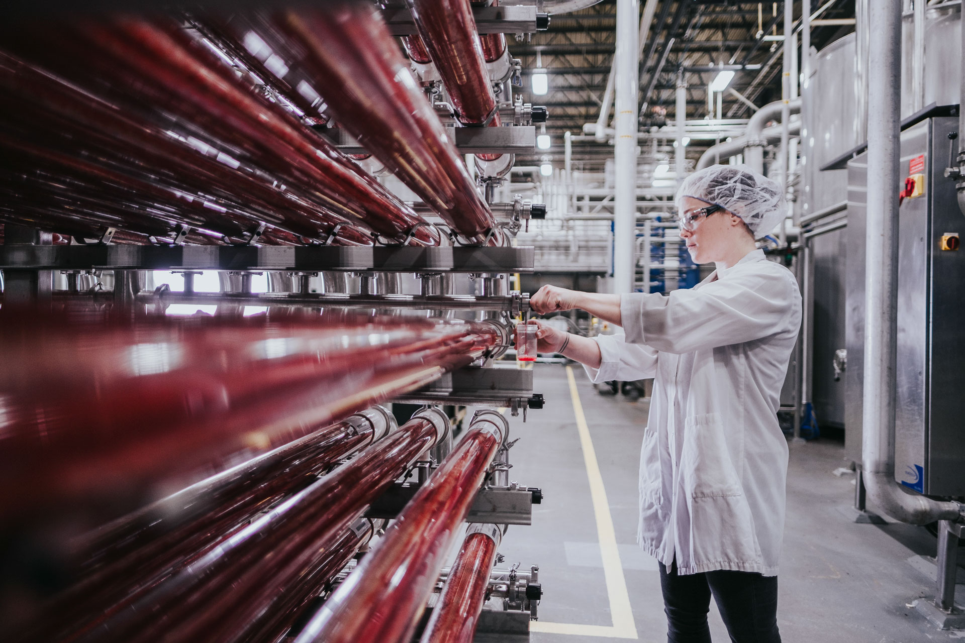 Fruit d'Or's facility cranberry juice line
