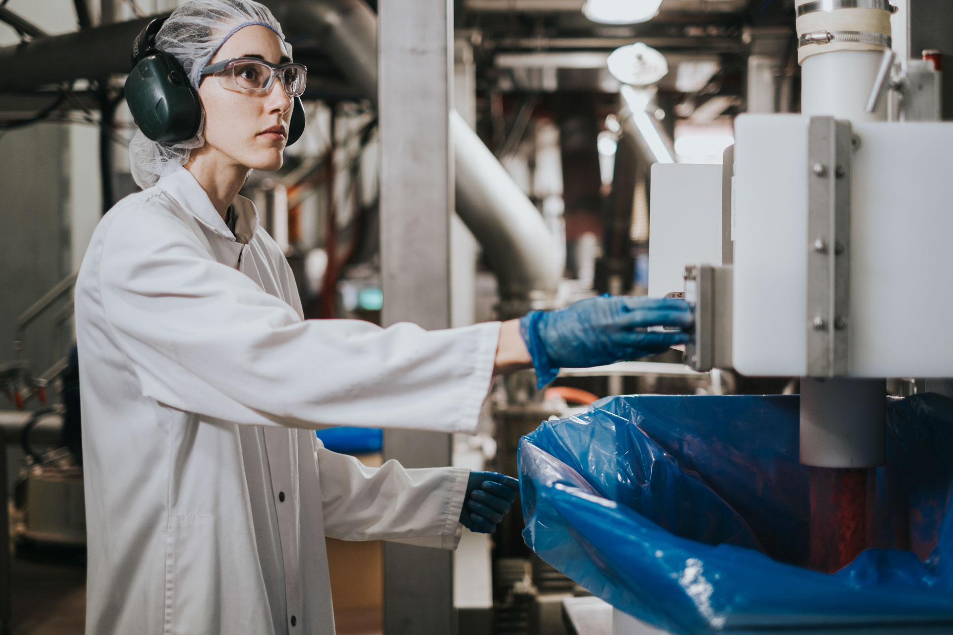 technician in front of equipment